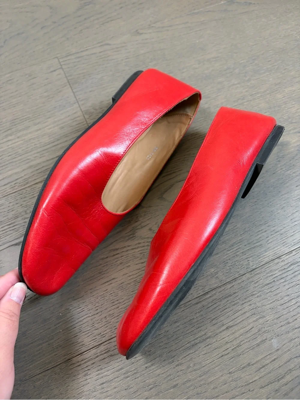 ALOHAS Edie Leather Ballet Flat in Red Size 41 Euro